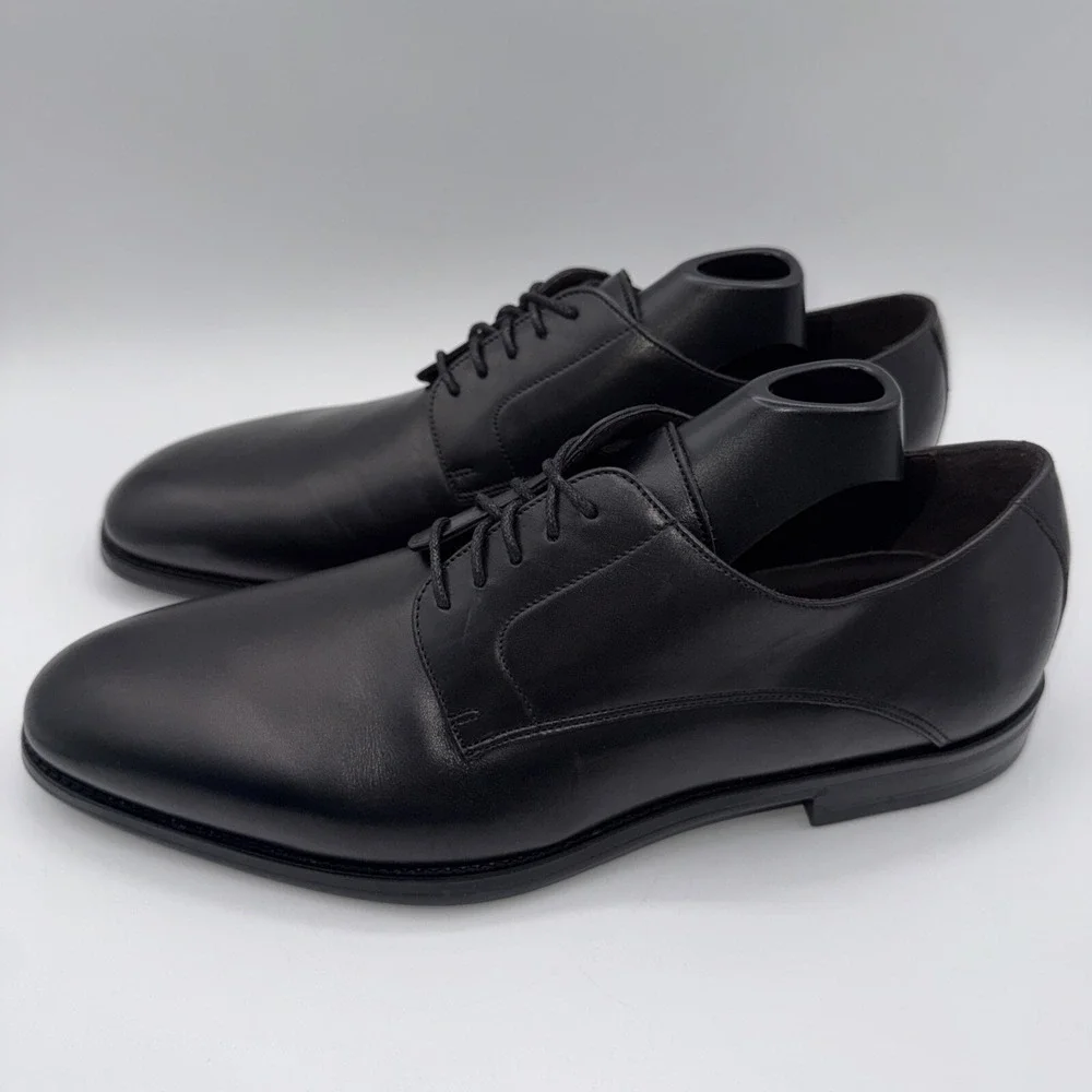 To Boot New York Amadeo Derby‎ Men's Size 8.5 Black Italian Leather